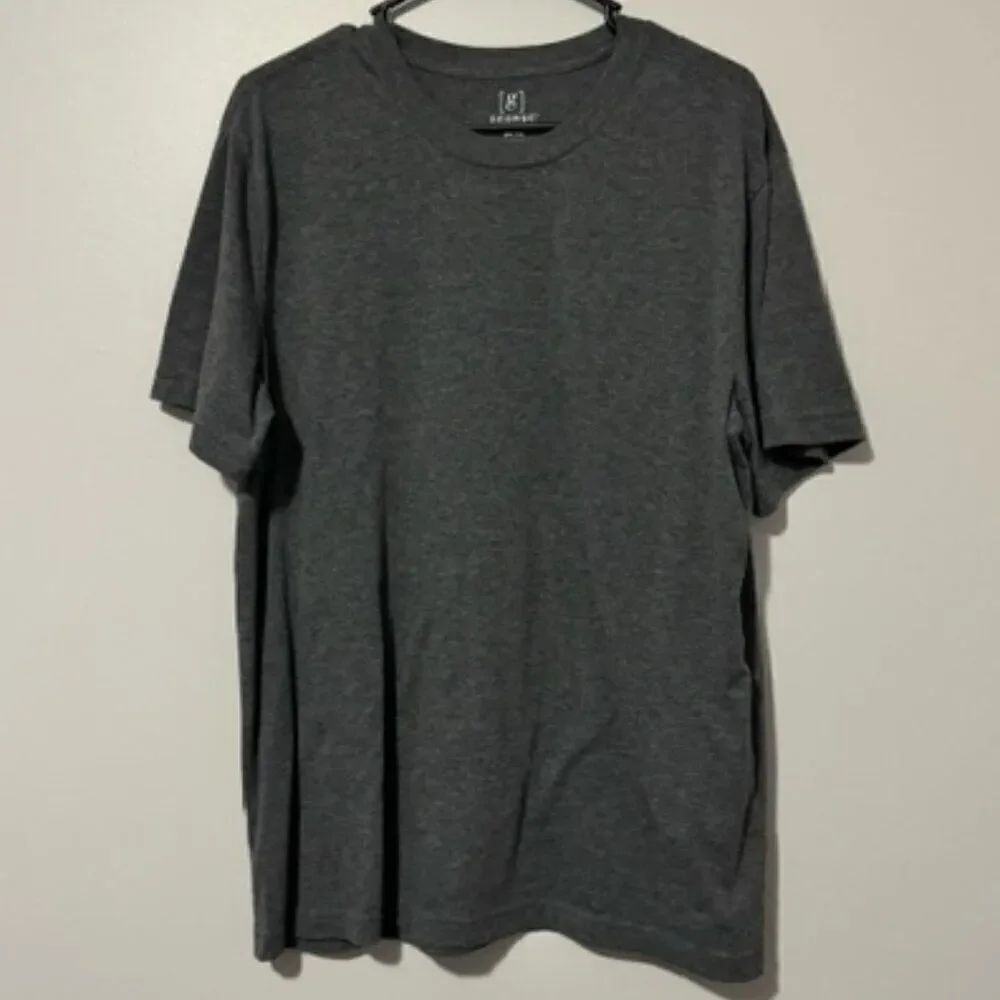 USED Men's George Shirt Sleeve Shirt Round Neck Color Grey Size Large